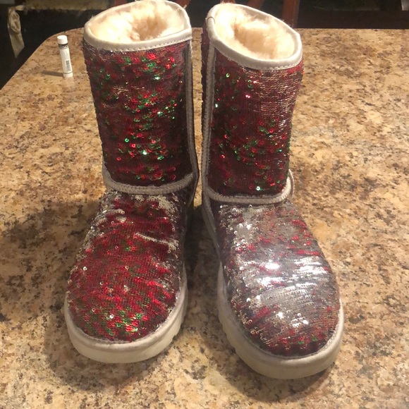 green sequin uggs